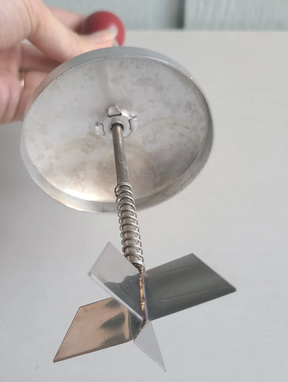 Vintage Anchor Hocking Food Chopper with Measuring Cup Base